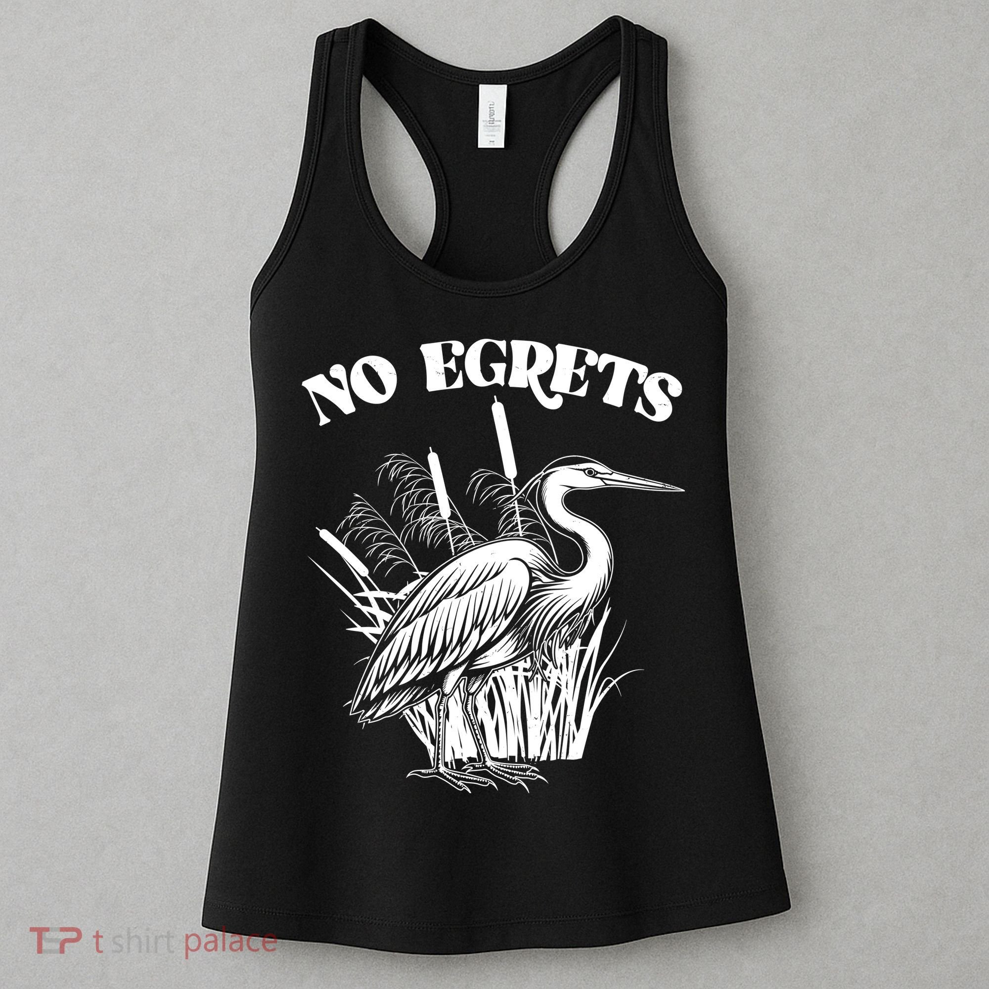 Funny No Egrets No Regrets Bird Pun Women's Tank Top