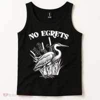 Funny No Egrets No Regrets Bird Pun Tank Top thumb 2