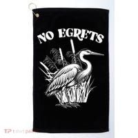 Funny No Egrets No Regrets Bird Pun Golf Towel thumb 0