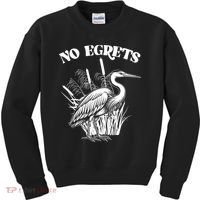Funny No Egrets No Regrets Bird Pun Kids Sweatshirt thumb 0