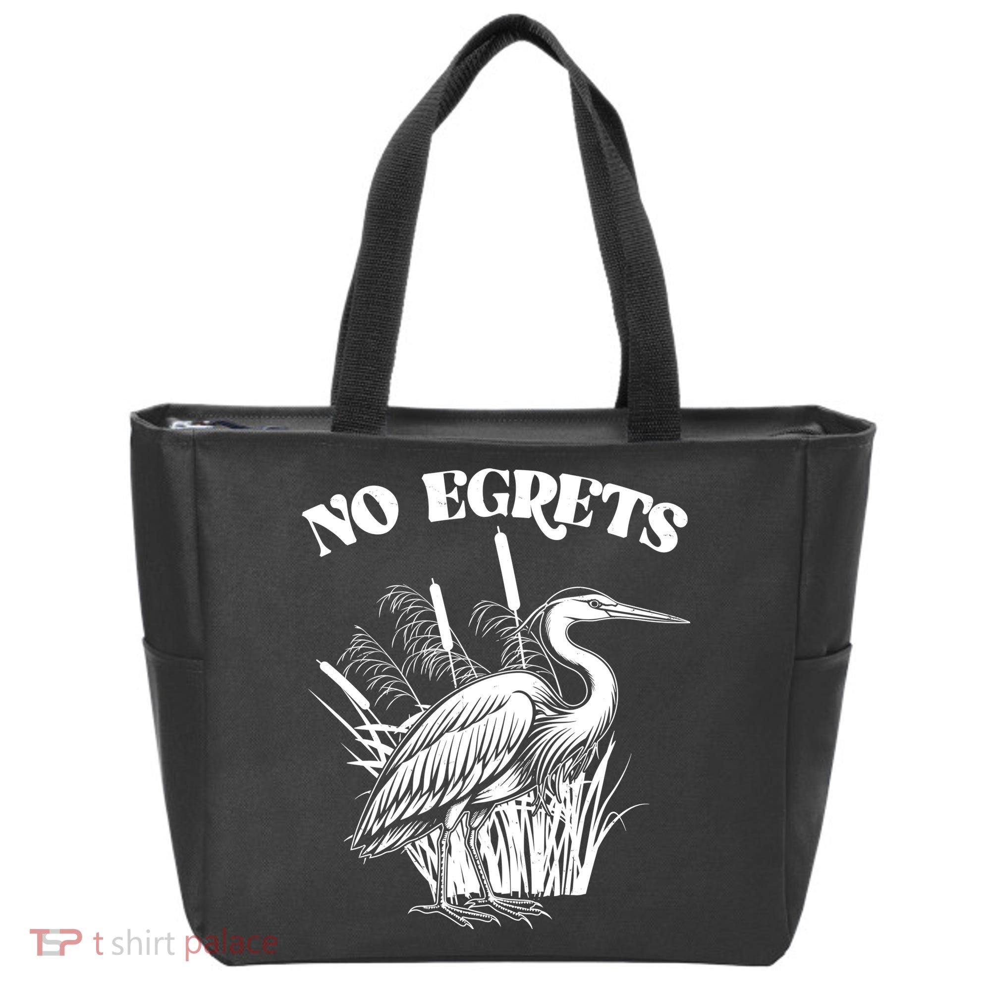 Funny No Egrets No Regrets Bird Pun Tote Bag