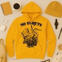 Funny No Egrets No Regrets Bird Pun Hoodie thumb 3