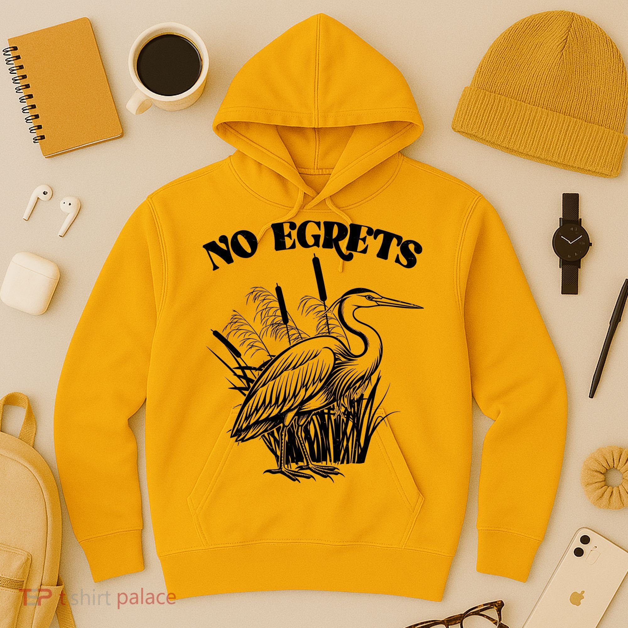 Funny No Egrets No Regrets Bird Pun Hoodie