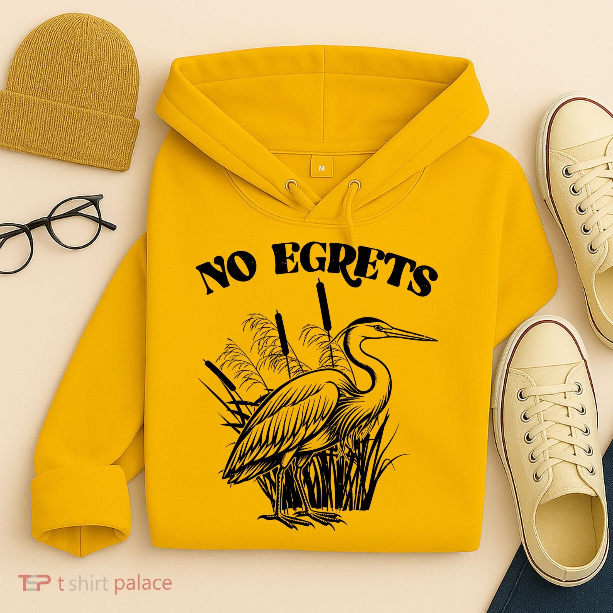 Funny No Egrets No Regrets Bird Pun Hoodie
