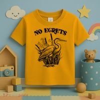 Funny No Egrets No Regrets Bird Pun Toddler T-Shirt thumb 3