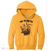 Funny No Egrets No Regrets Bird Pun Kids Hoodie thumb 0