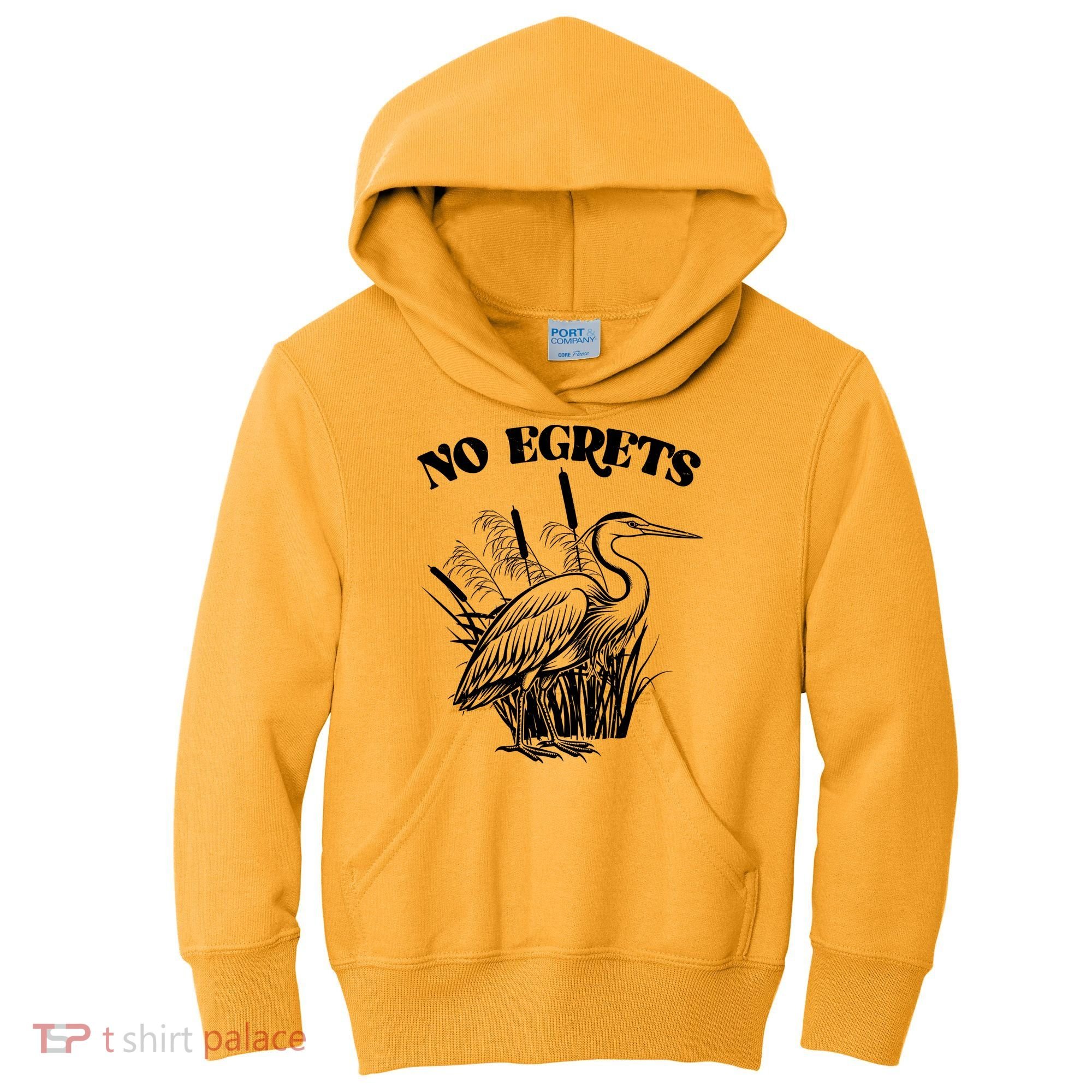 Funny No Egrets No Regrets Bird Pun Kids Hoodie