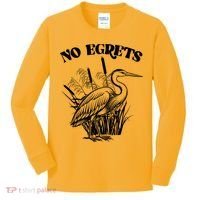 Funny No Egrets No Regrets Bird Pun Kids Long Sleeve Shirt thumb 0