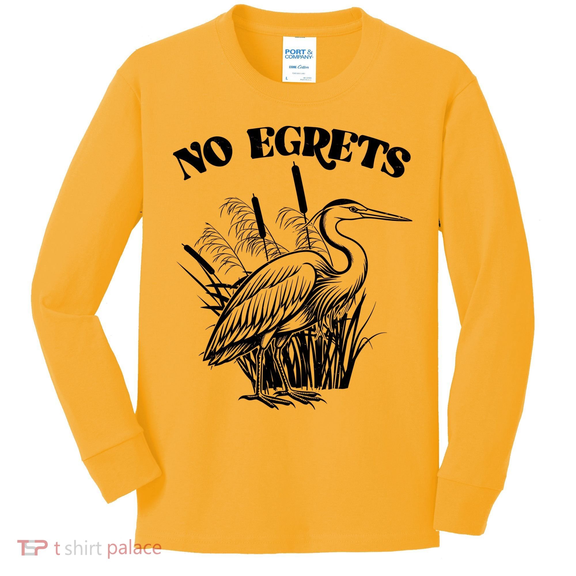 Funny No Egrets No Regrets Bird Pun Kids Long Sleeve Shirt