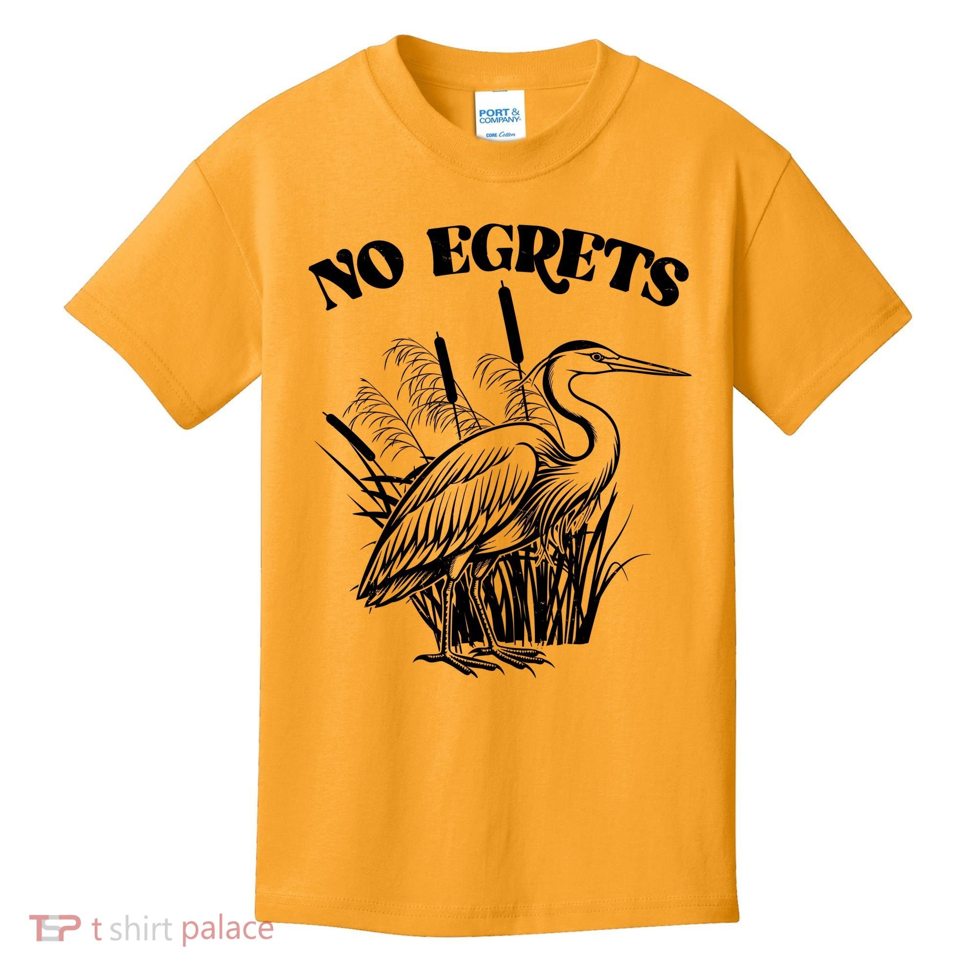 Funny No Egrets No Regrets Bird Pun Kids T-Shirt