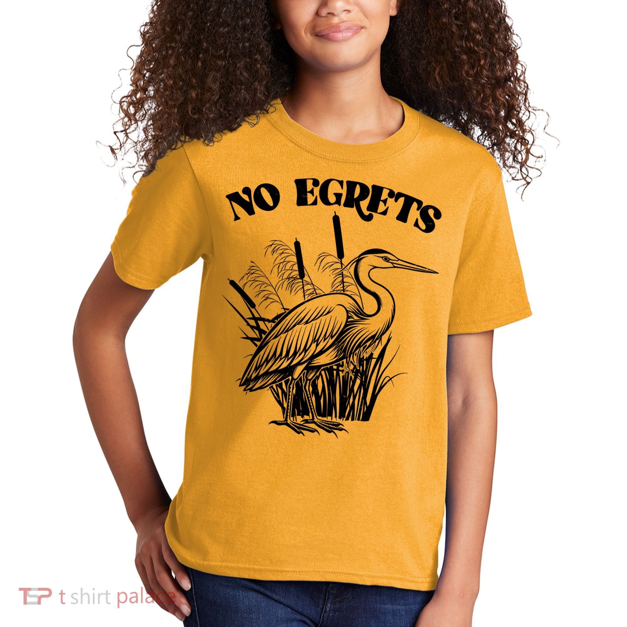 Funny No Egrets No Regrets Bird Pun Kids T-Shirt