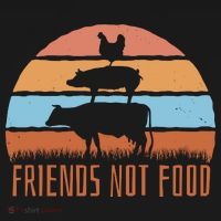 Friends Not Food Animal Lover Vegan Sweatshirt thumb 3