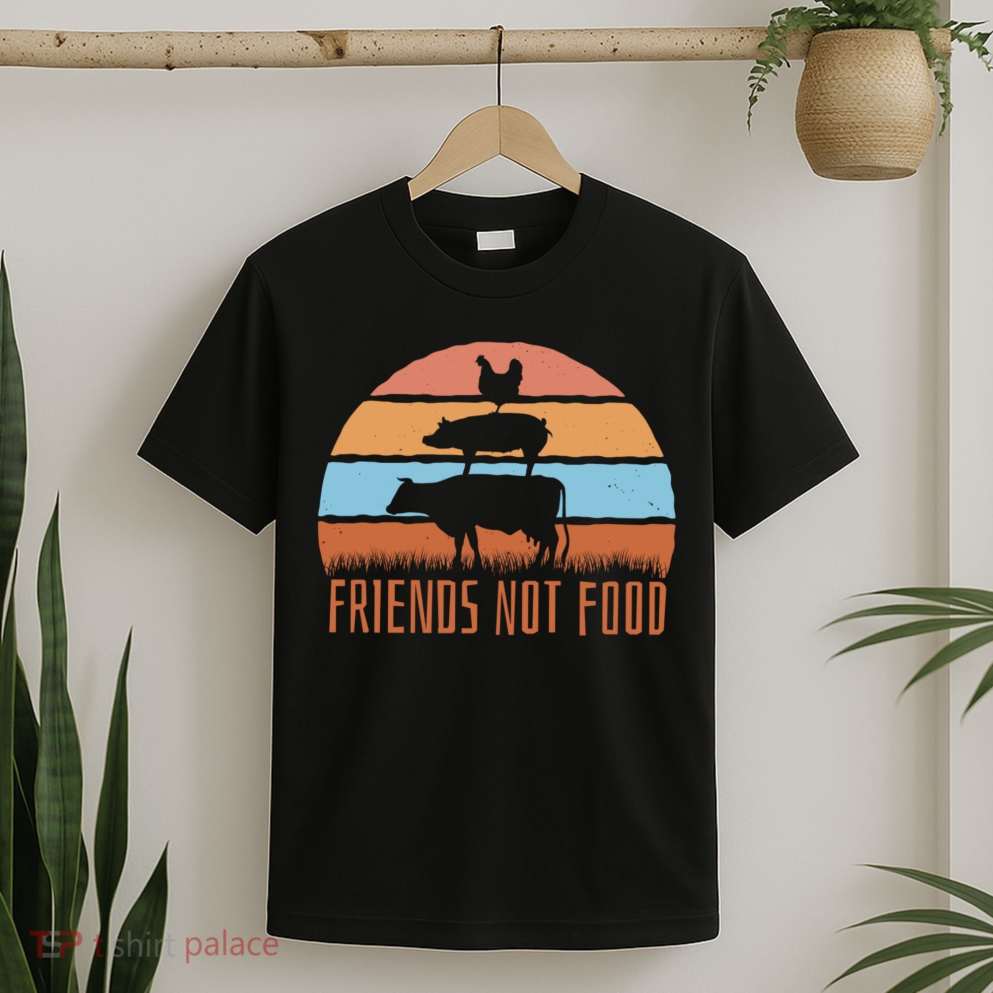 Friends Not Food Animal Lover Vegan T-Shirt