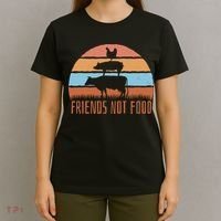 Friends Not Food Animal Lover Vegan T-Shirt thumb 4
