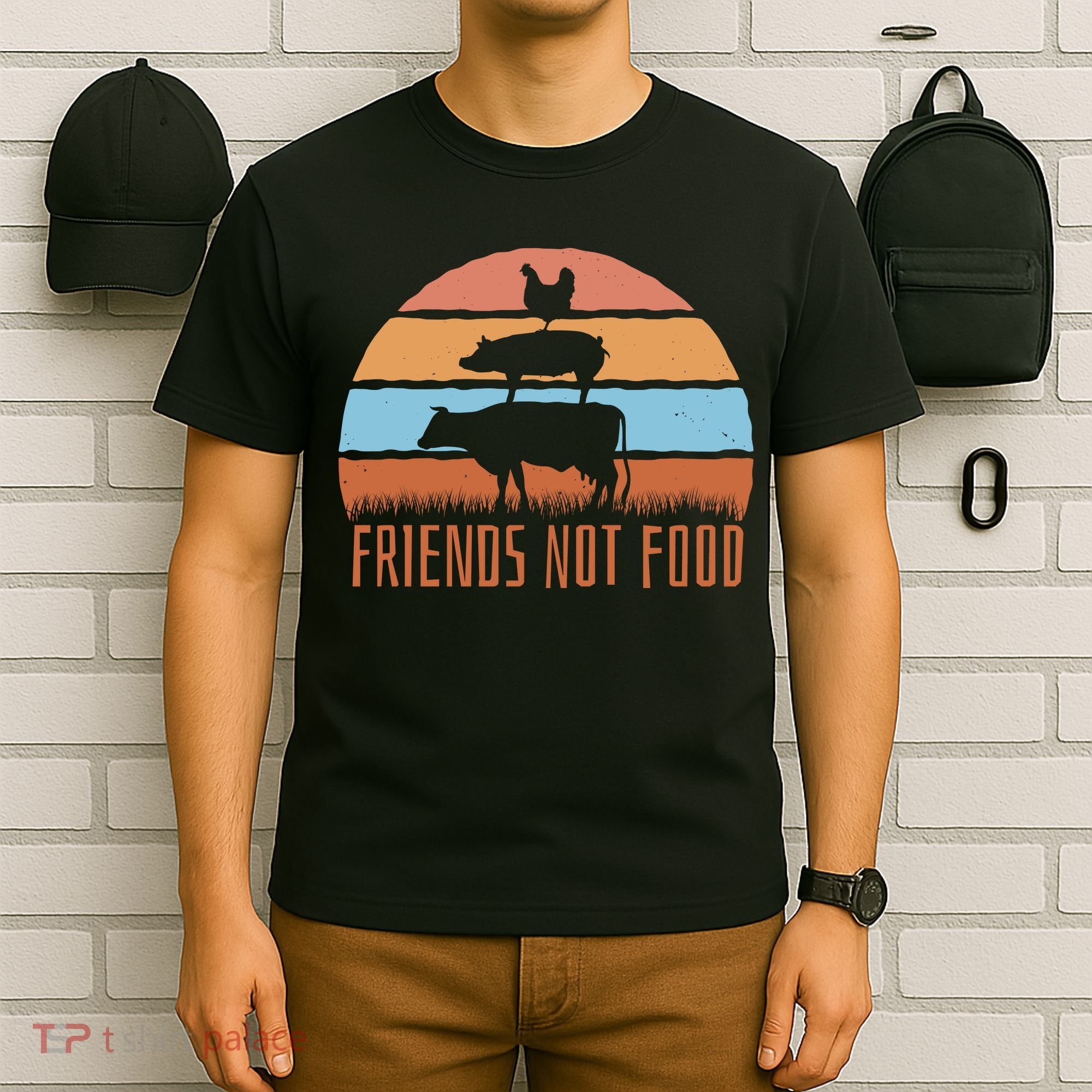 Friends Not Food Animal Lover Vegan T-Shirt