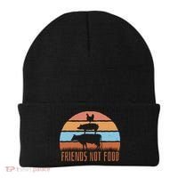 Friends Not Food Animal Lover Vegan Beanie thumb 0