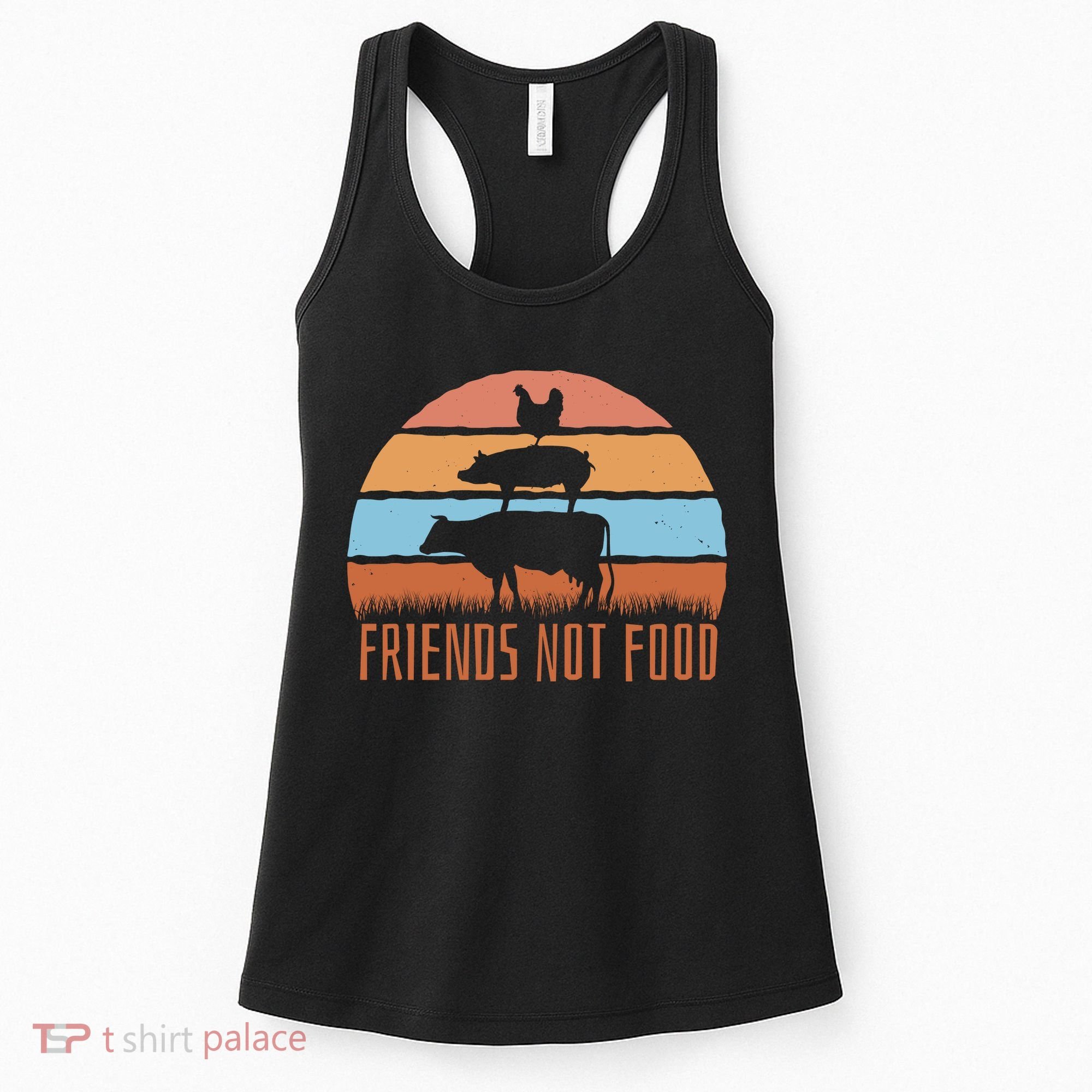 Friends Not Food Animal Lover Vegan Women's Tank Top