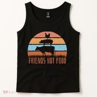 Friends Not Food Animal Lover Vegan Tank Top thumb 2