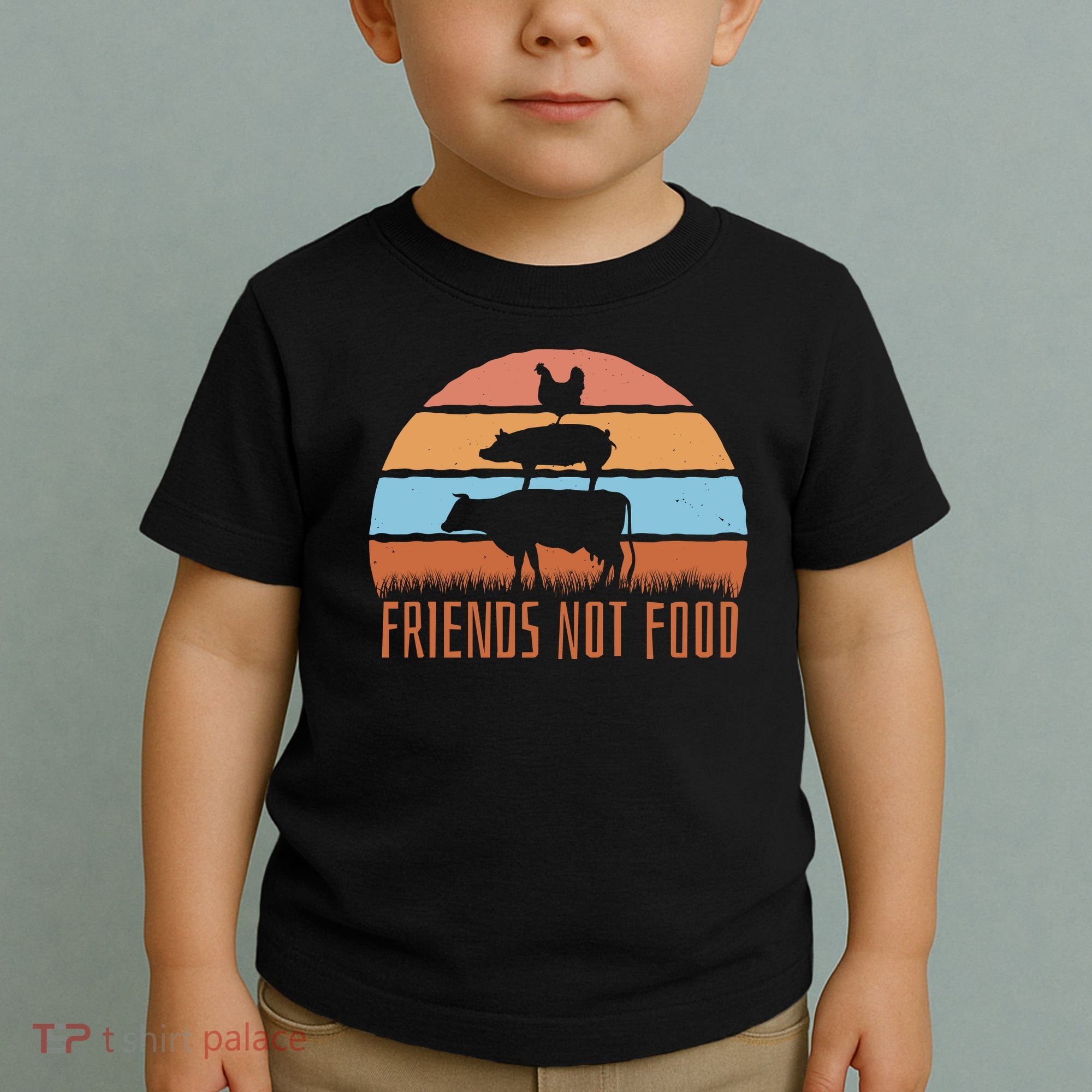 Friends Not Food Animal Lover Vegan Toddler T-Shirt