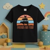 Friends Not Food Animal Lover Vegan Toddler T-Shirt thumb 3