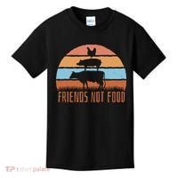 Friends Not Food Animal Lover Vegan Kids T-Shirt thumb 0