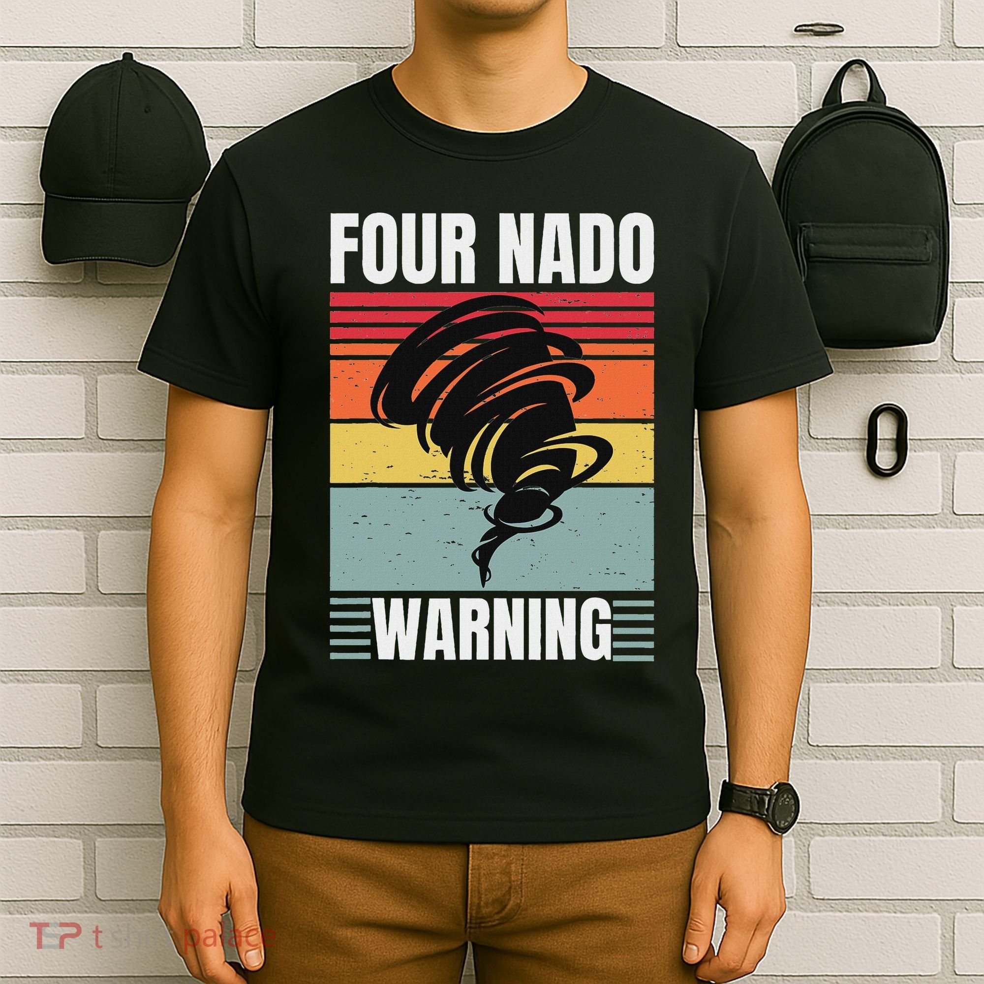 Four Nado Fournado 4th Birthday 4 Years Old Kids Boys Girls T-Shirt
