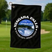 Funny Niagara Falls Niagara River New York State Canada Golf Towel thumb 1