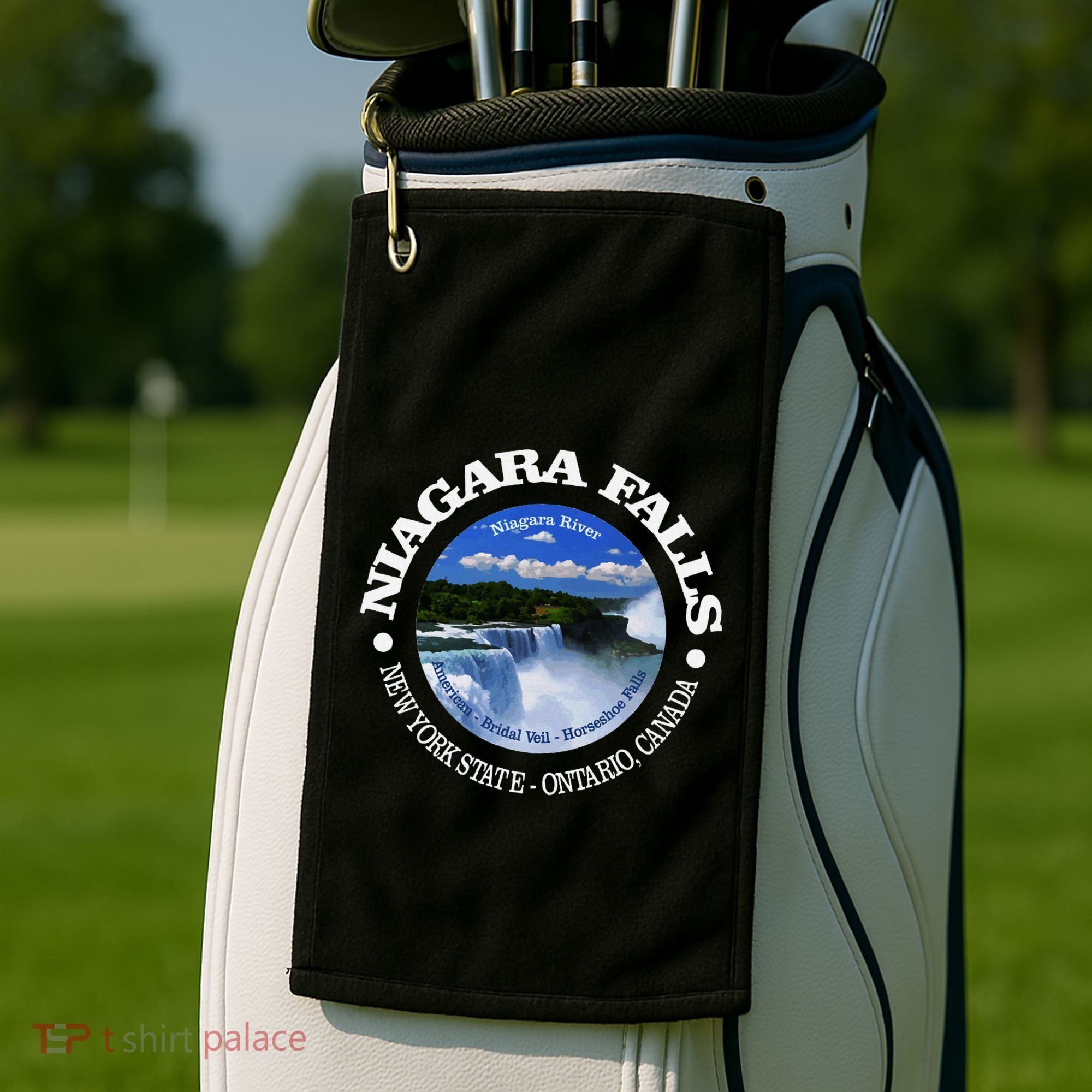 Funny Niagara Falls Niagara River New York State Canada Golf Towel