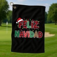 Feliz Navidad Golf Towel thumb 1