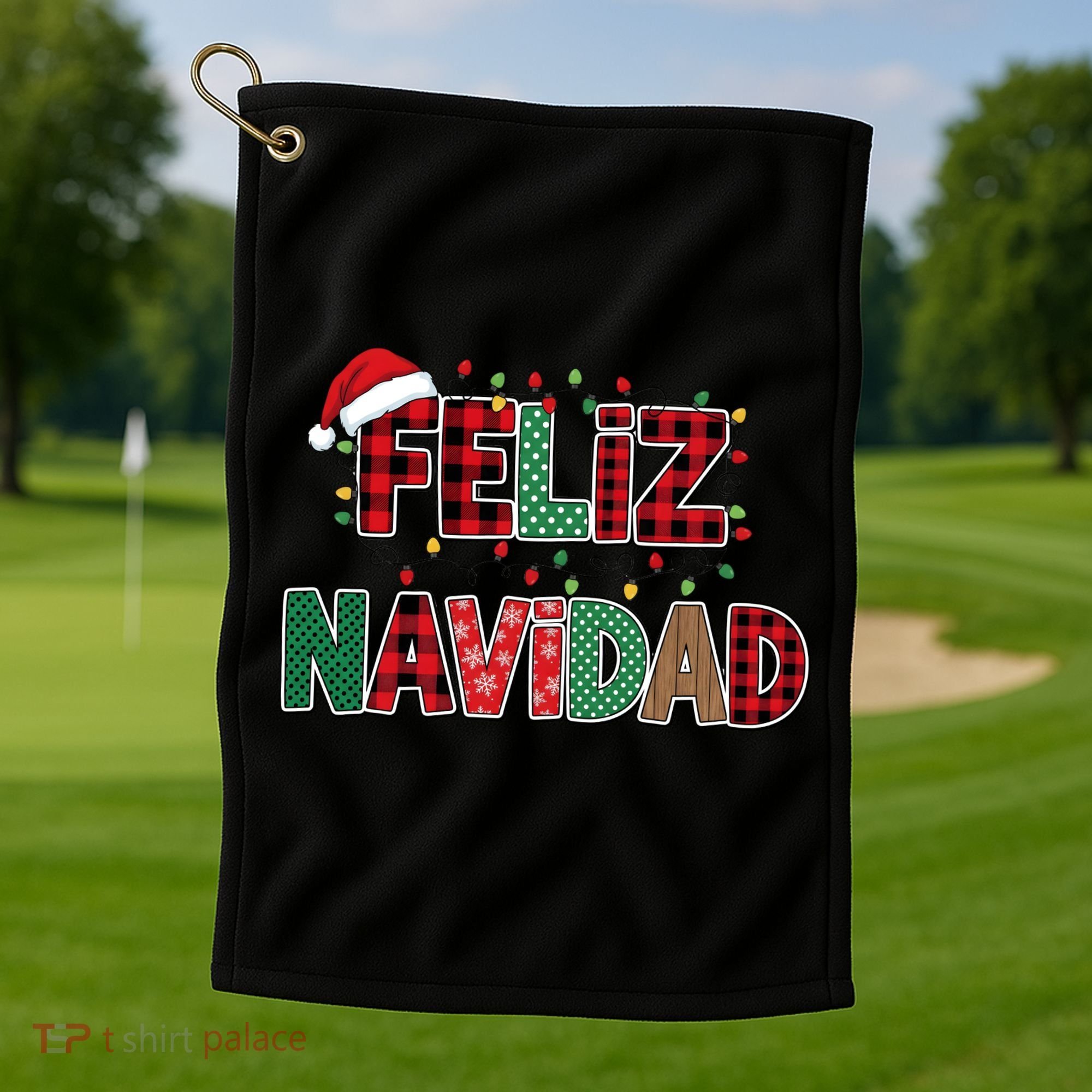 Feliz Navidad Golf Towel