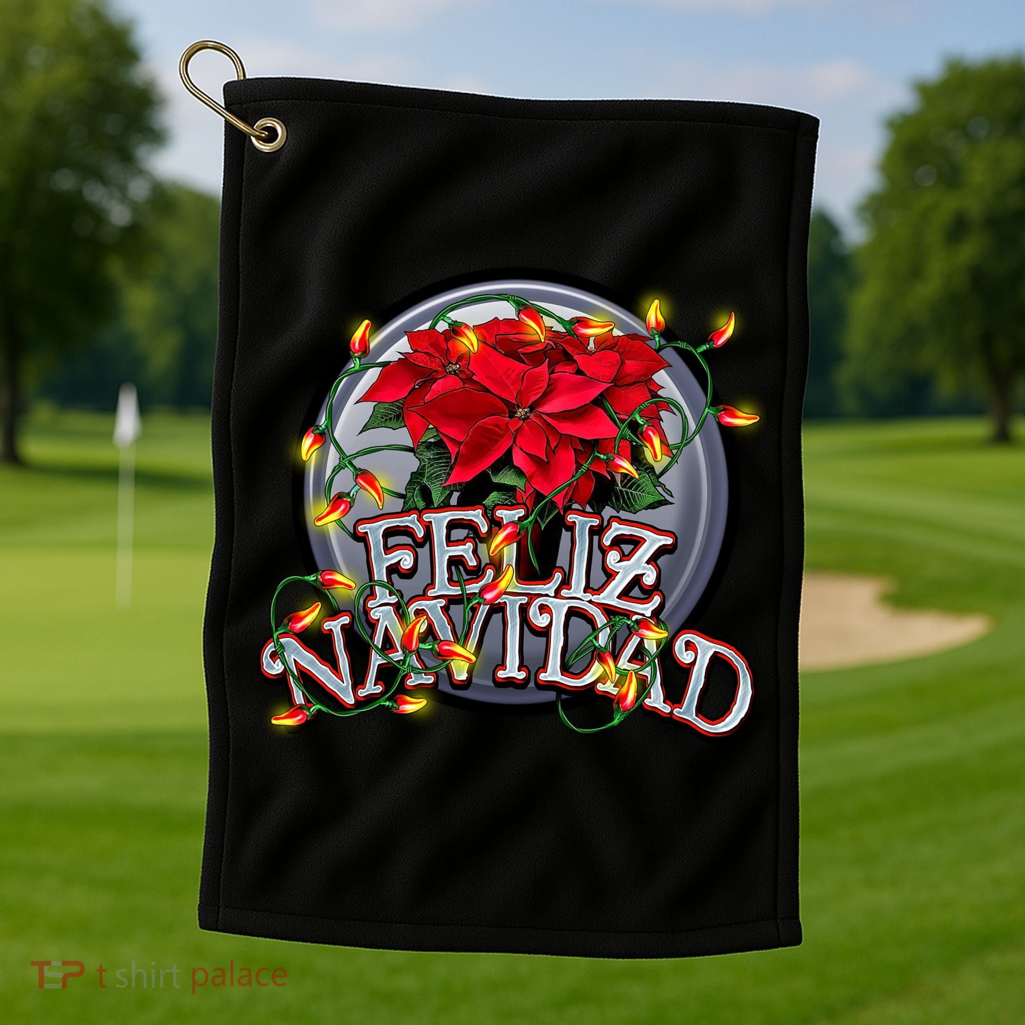 Feliz Navidad Golf Towel