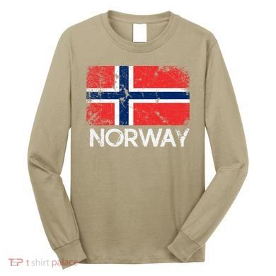 Funny Norwegian Flag Meaningful Gift Vintage Made In Norway Gift 1 Long Sleeve Shirt
