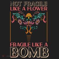 Feminist Not Fragile Like A Flower Fragile Like A Bomb Beanie thumb 2