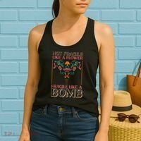 Feminist Not Fragile Like A Flower Fragile Like A Bomb Women's Tank Top thumb 2