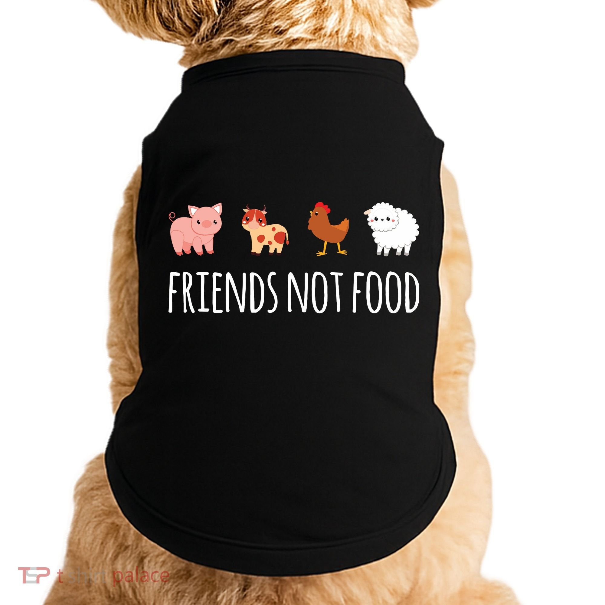 Friends Not Food Vegetarian Vegan Doggie Tank