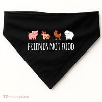 Friends Not Food Vegetarian Vegan USA-Made Doggie Bandana thumb 0