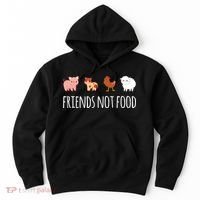 Friends Not Food Vegetarian Vegan Hoodie thumb 0