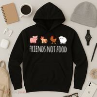 Friends Not Food Vegetarian Vegan Hoodie thumb 3