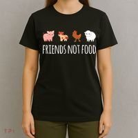 Friends Not Food Vegetarian Vegan T-Shirt thumb 4