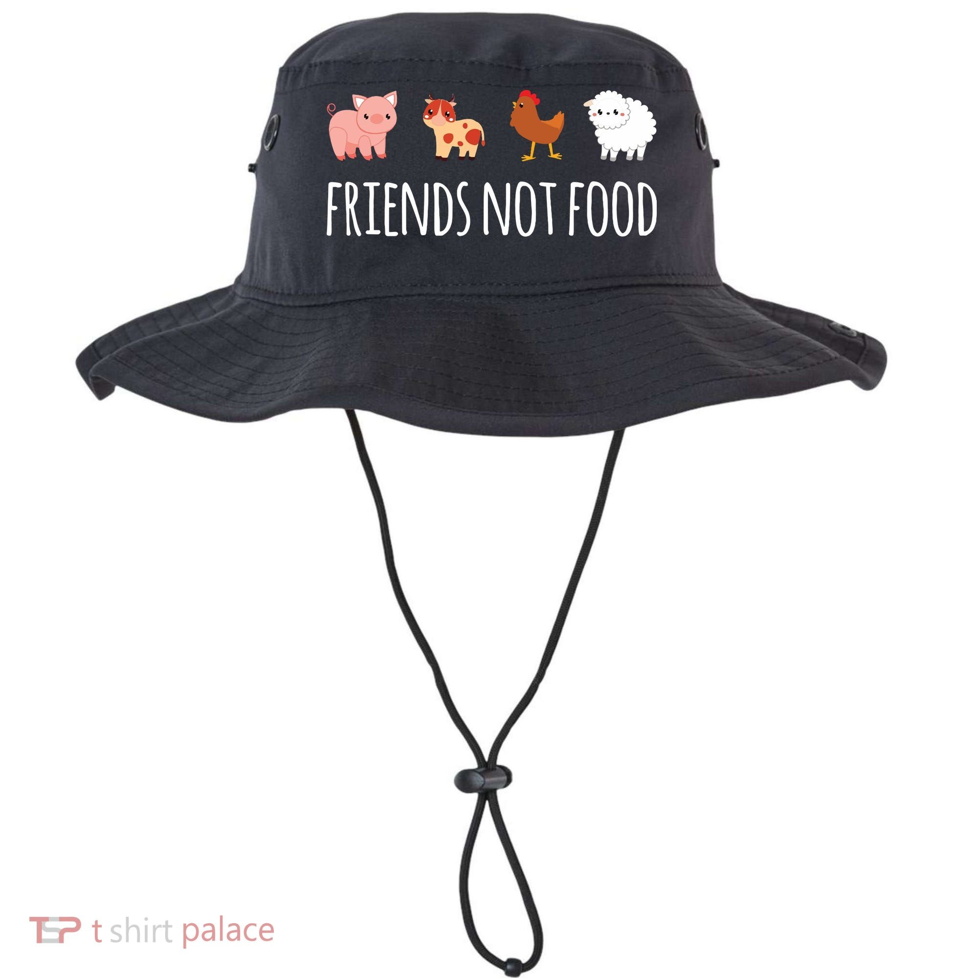 Friends Not Food Vegetarian Vegan Bucket Hat