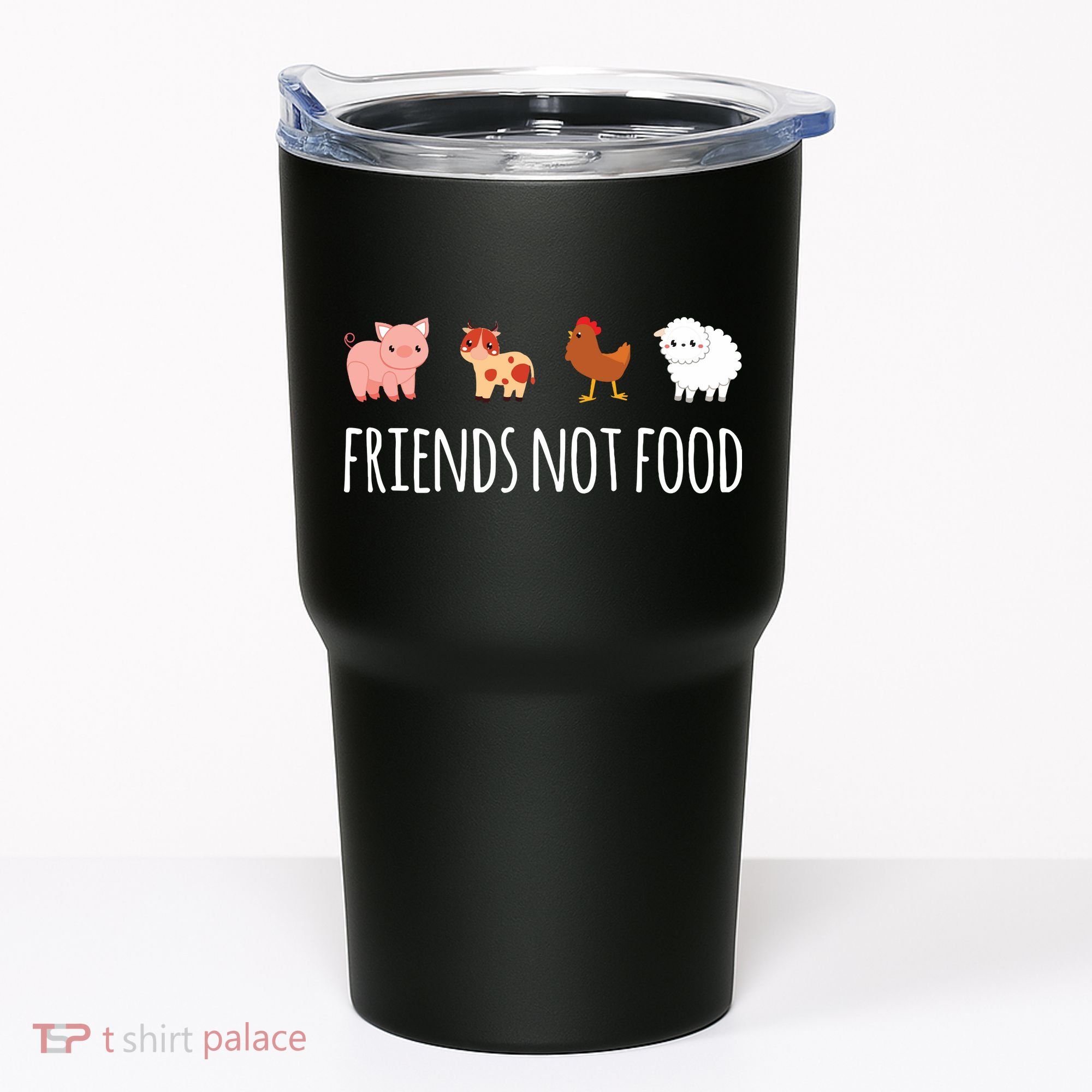 Friends Not Food Vegetarian Vegan Tumbler