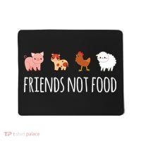 Friends Not Food Vegetarian Vegan Mousepad thumb 0