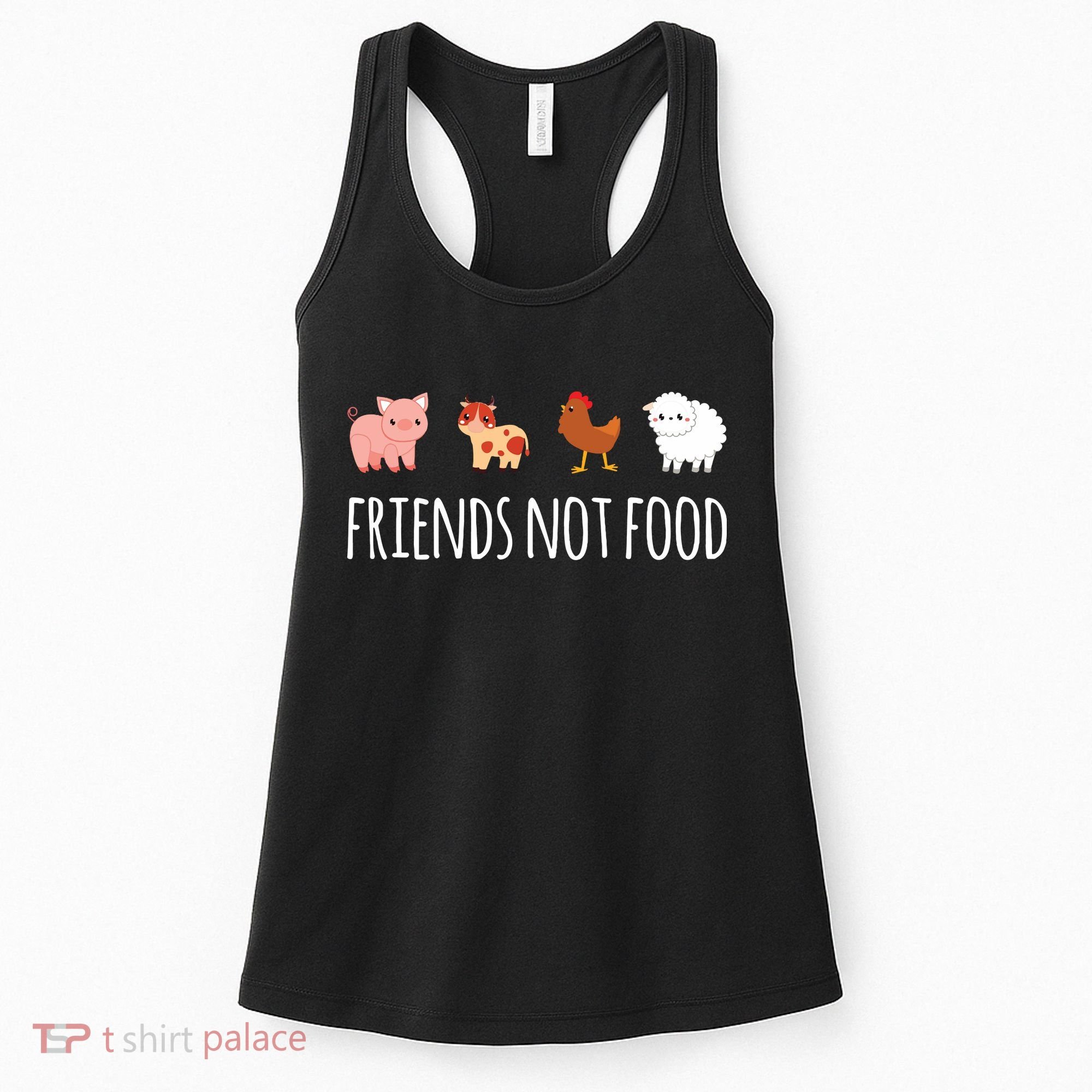Friends Not Food Vegetarian Vegan Women's Tank Top