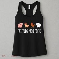 Friends Not Food Vegetarian Vegan Women's Tank Top thumb 3