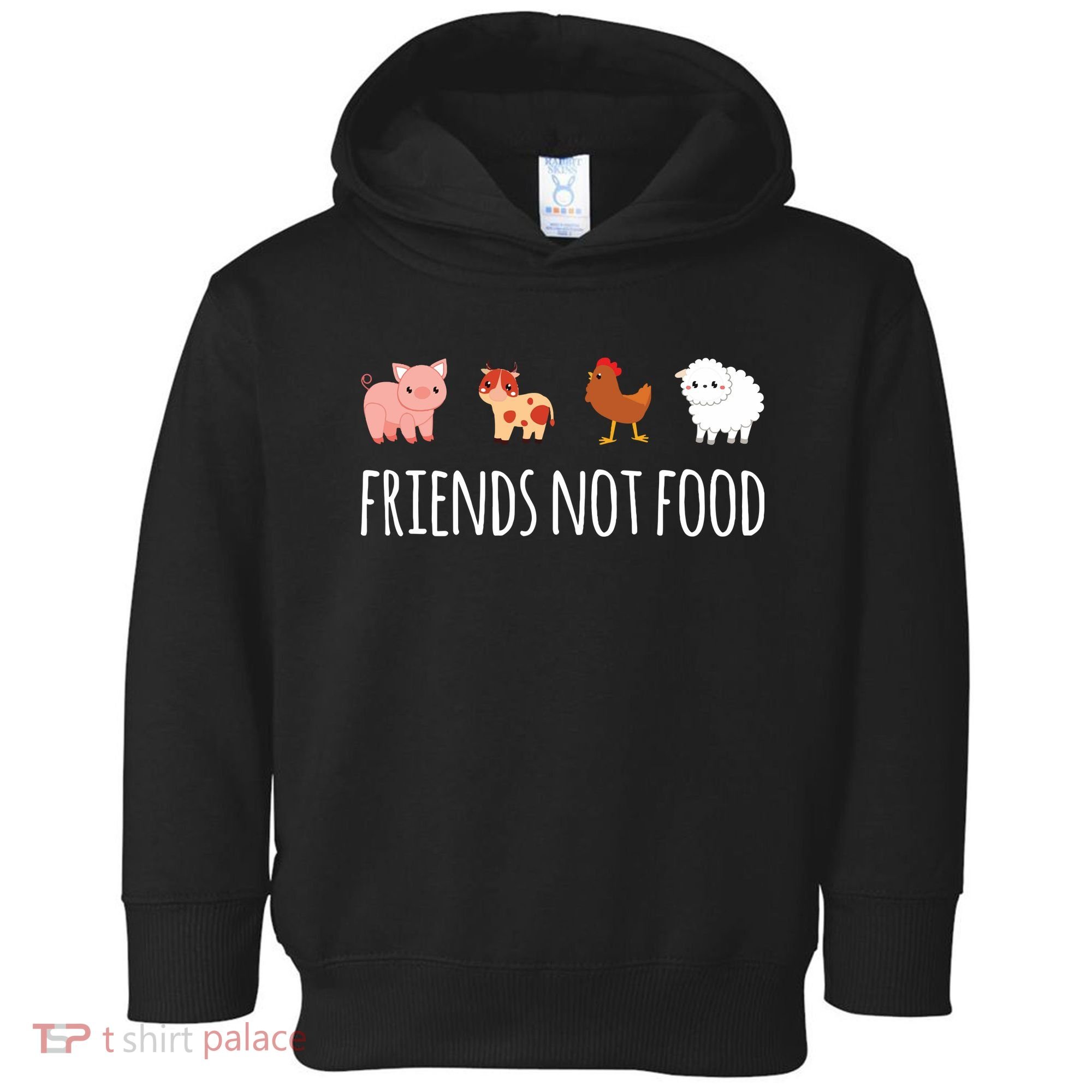 Friends Not Food Vegetarian Vegan Toddler Hoodie