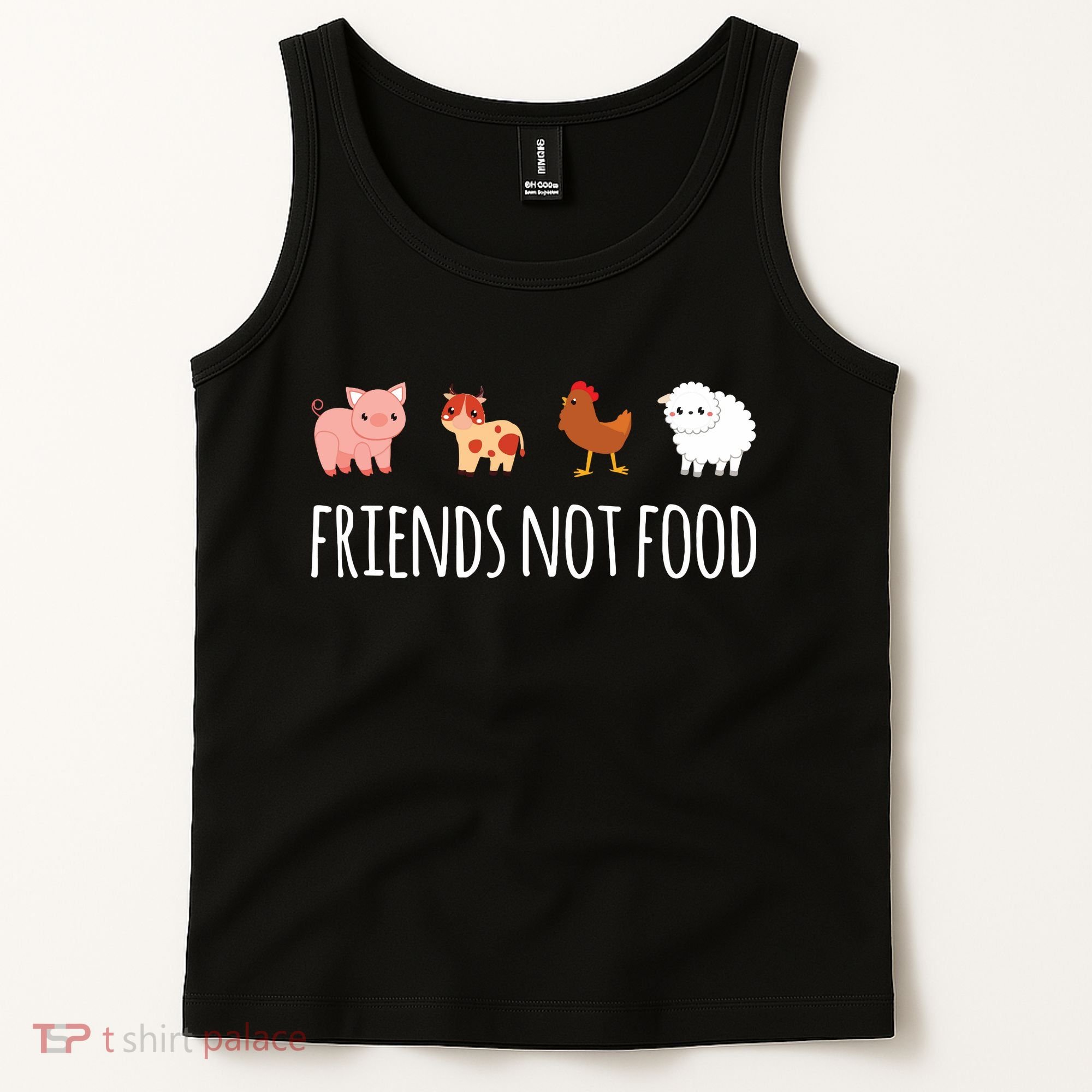 Friends Not Food Vegetarian Vegan Tank Top
