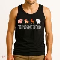 Friends Not Food Vegetarian Vegan Tank Top thumb 3
