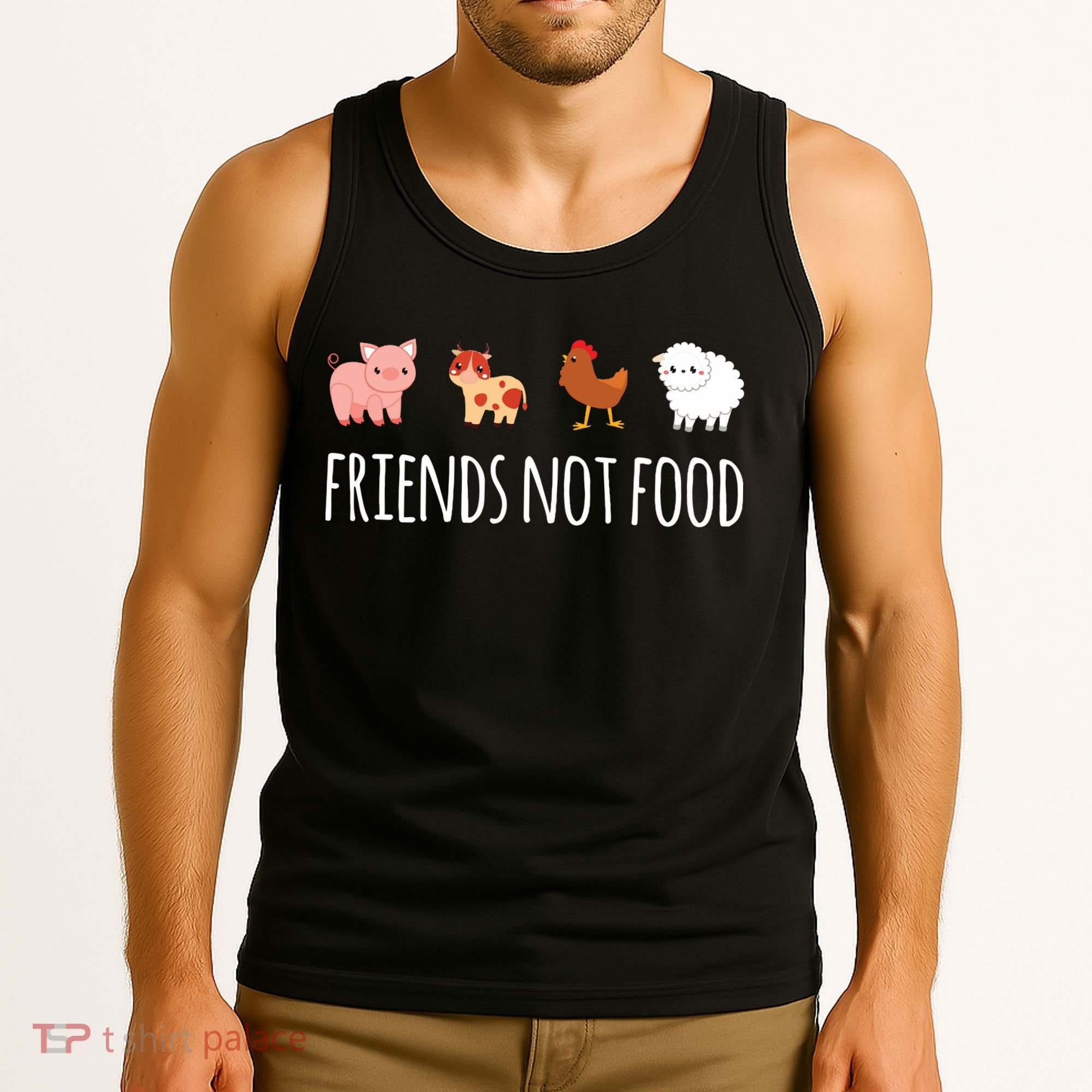 Friends Not Food Vegetarian Vegan Tank Top