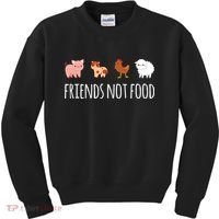 Friends Not Food Vegetarian Vegan Kids Sweatshirt thumb 0