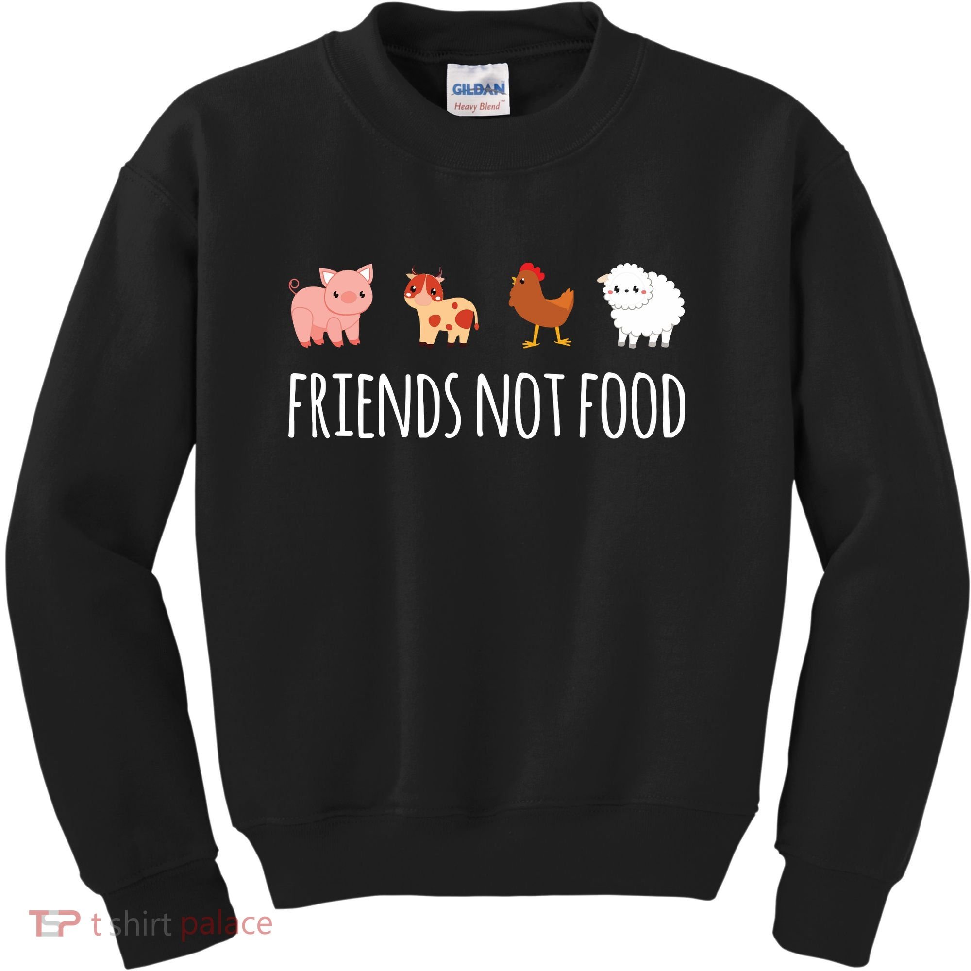 Friends Not Food Vegetarian Vegan Kids Sweatshirt